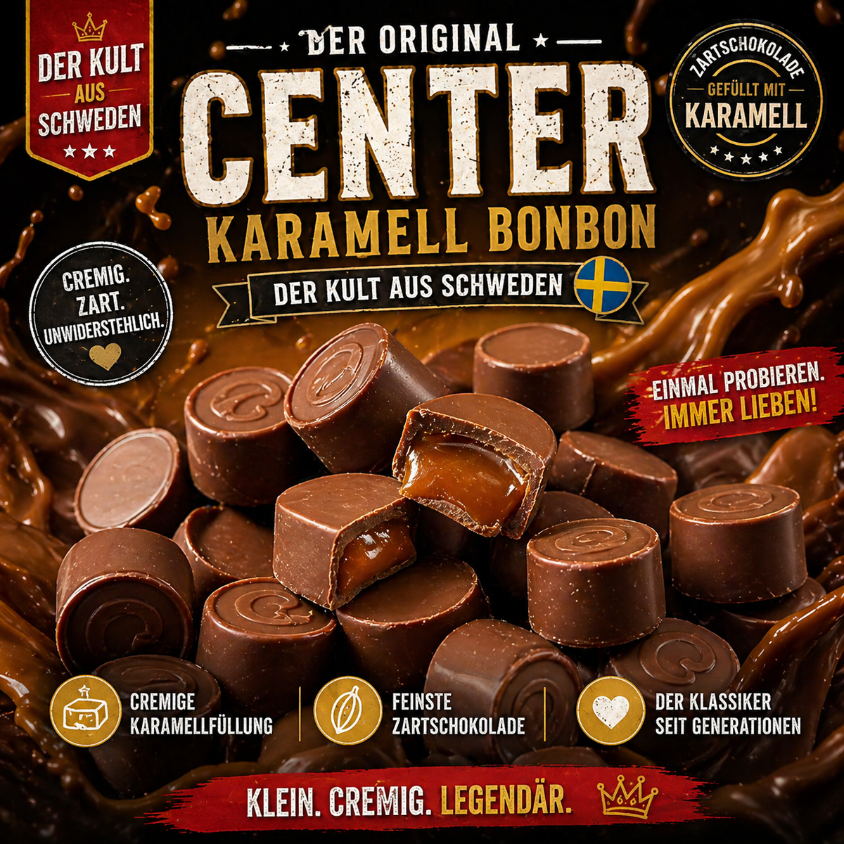 CENTER KARAMELL PRALINEN – DER KULT AUS SCHWEDEN 🇸🇪