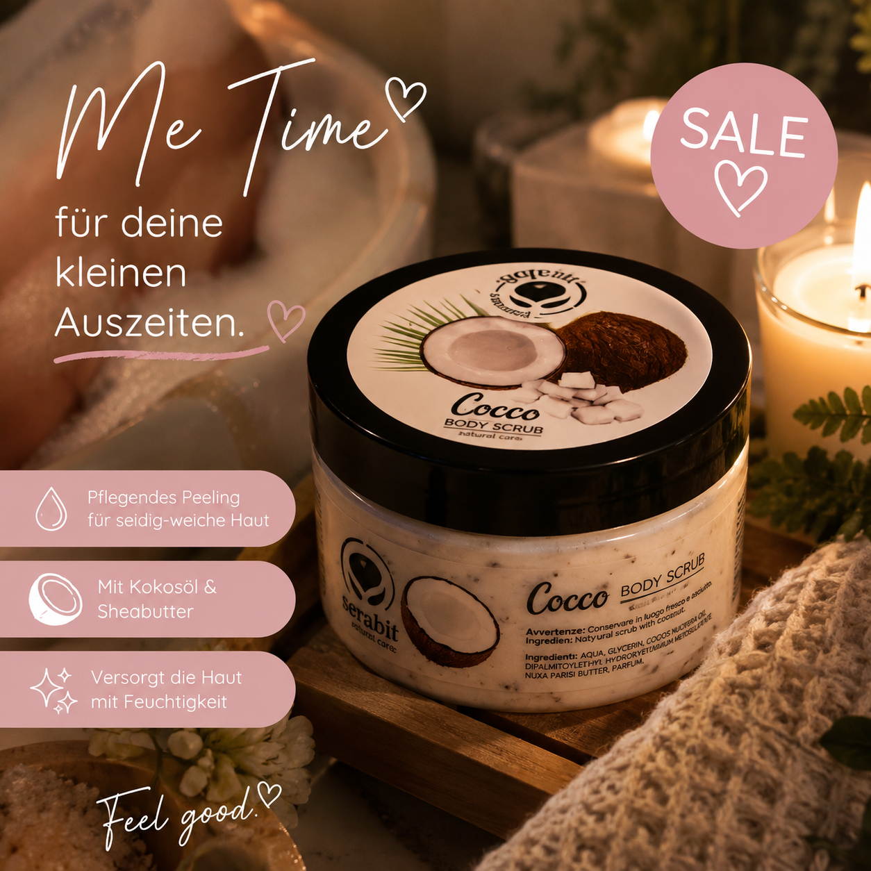 🥥 Serabit Cocco Body Scrub – Kokos Körperpeeling