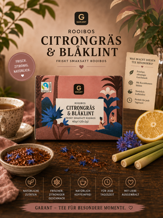 Garant Rooibos Zitronengras & Kornblume 40 g (20 Teebeutel)