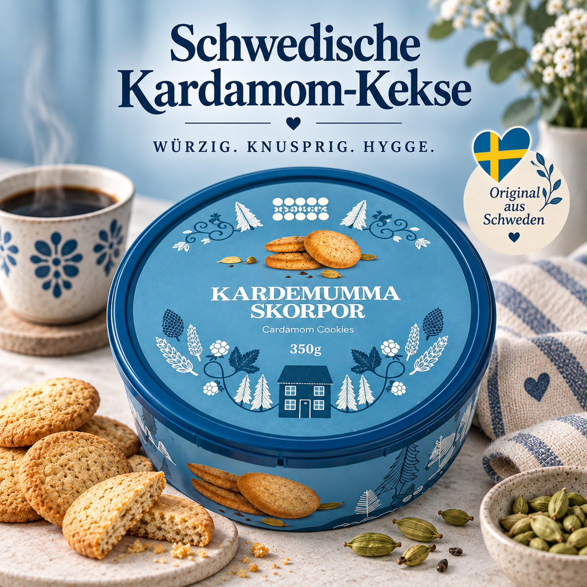 Nyåkers Kardemumma Skorpor – 350 g 🇸🇪