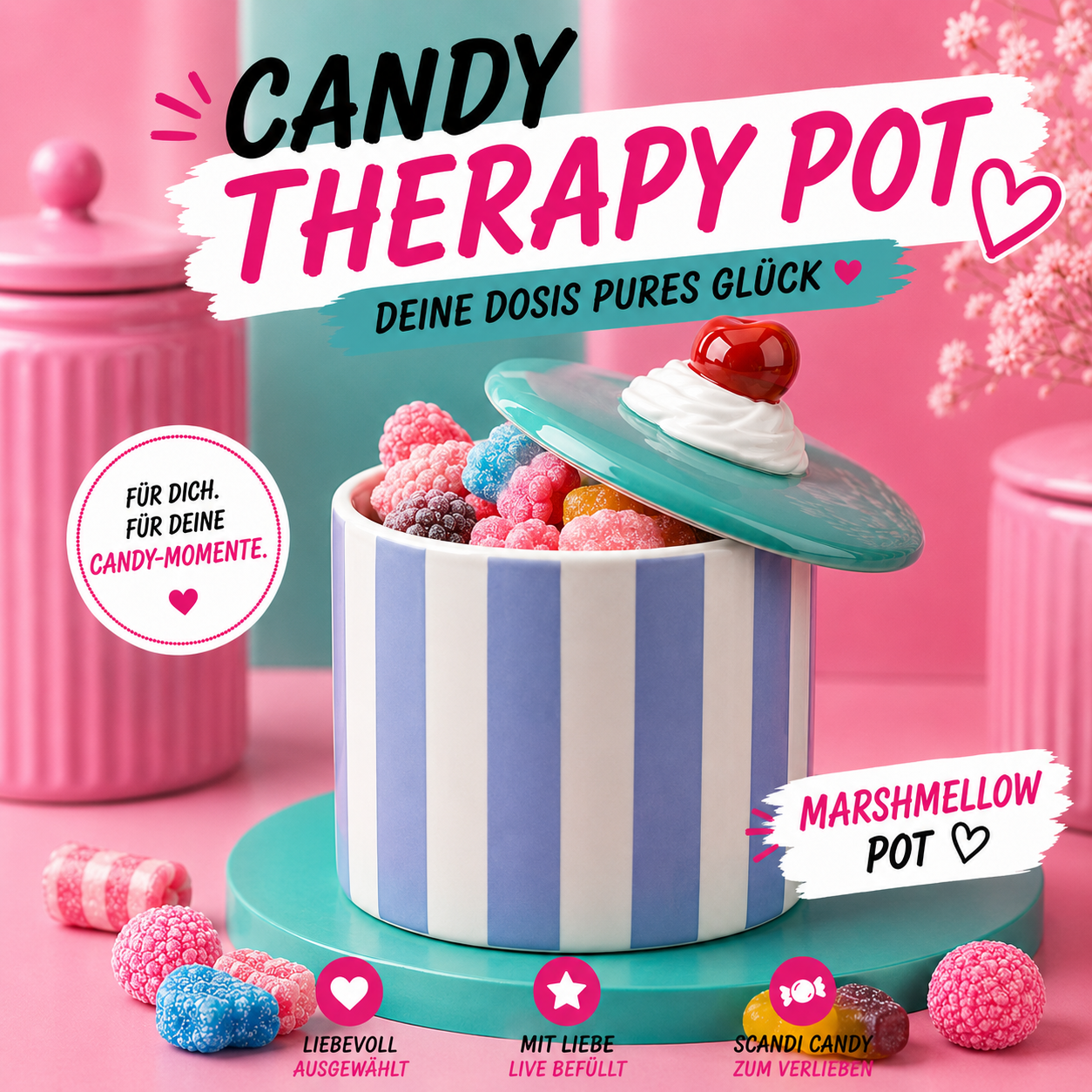 Candy Therapy – Scandi Candy Mix  Torte Dose Blau