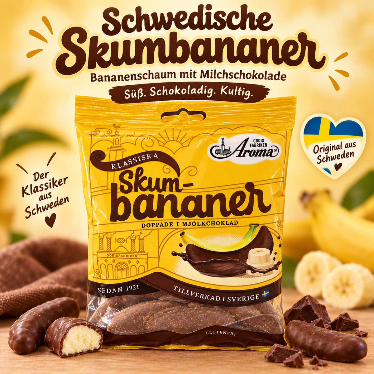 Aroma Skumbananer – 100 g 🇸🇪🍌🍫 Schokolade