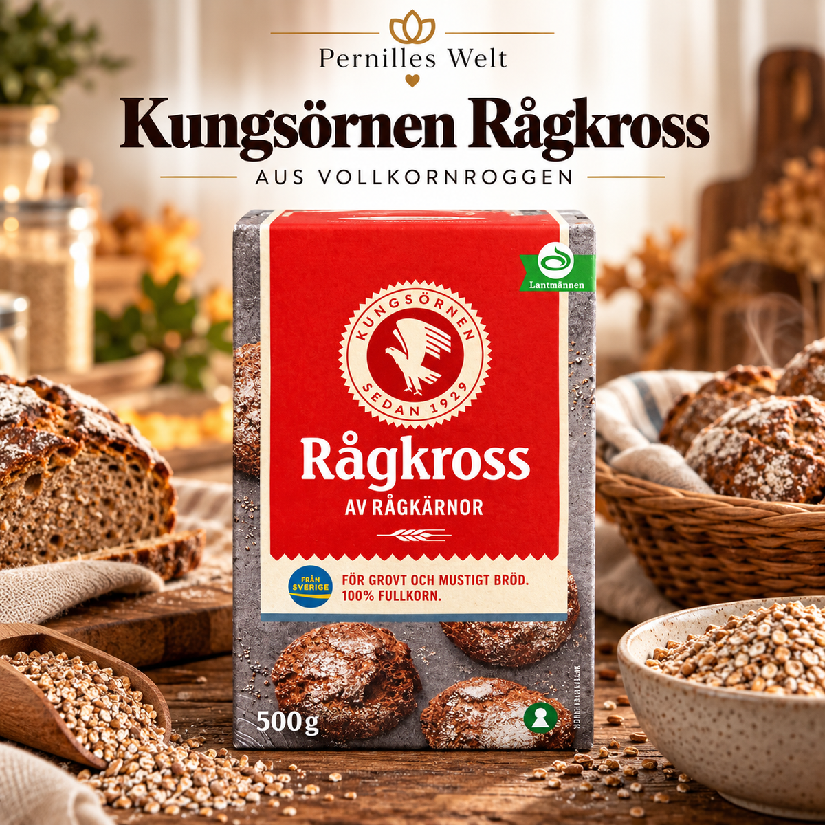 Kungsörnen Rågkross – geschroteter Vollkornroggen 🇸🇪🌾