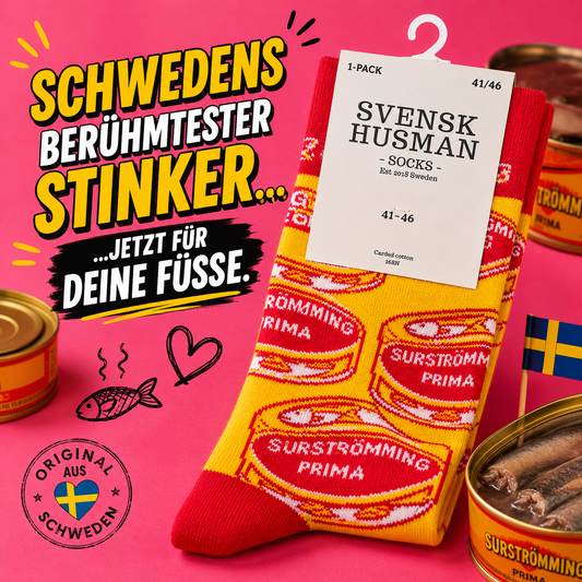 🇸🇪 Surströmming-Socken – Für alle mit einer Portion Humor