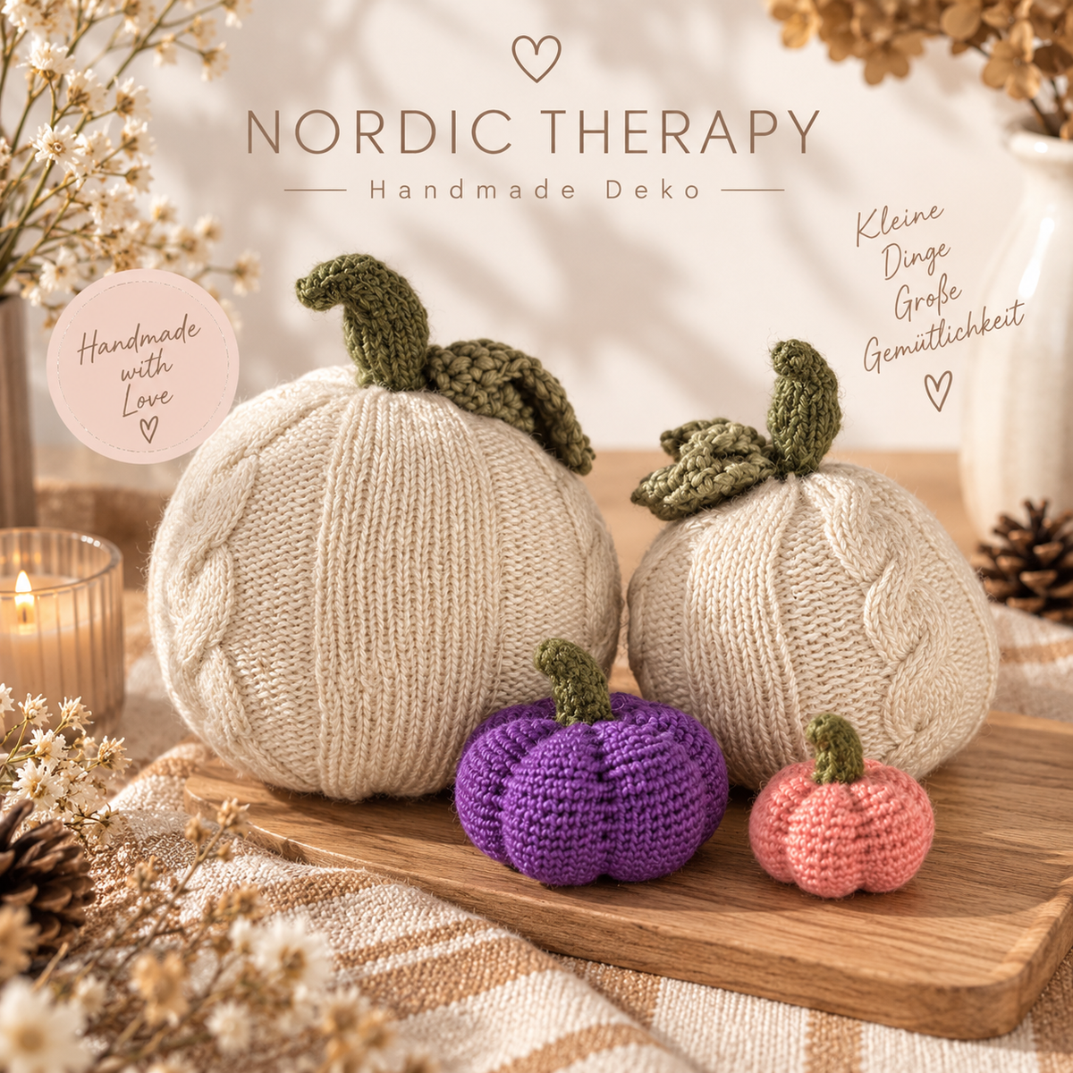 🎃 Nordic Therapy Handmade Kürbis-Deko

Kleine Dinge. Große Gemütlichkeit. 🤍