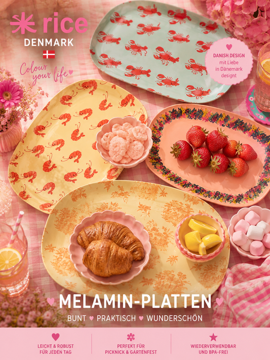 RICE Melamin-Platte 🌸🇩🇰