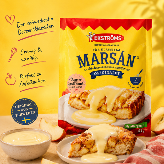 Ekströms Marsán Original 91 g

Die klassische Vanillesoße aus Schweden 🇸🇪🍮