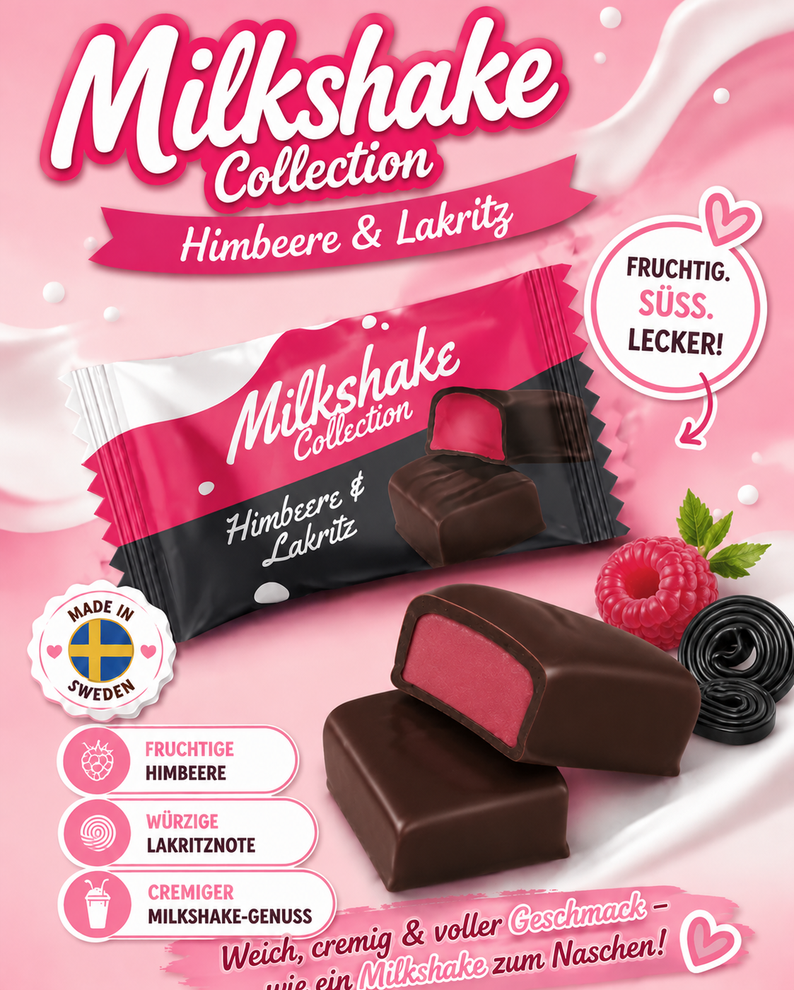 Milkshake Collection Himbeere & Lakritz