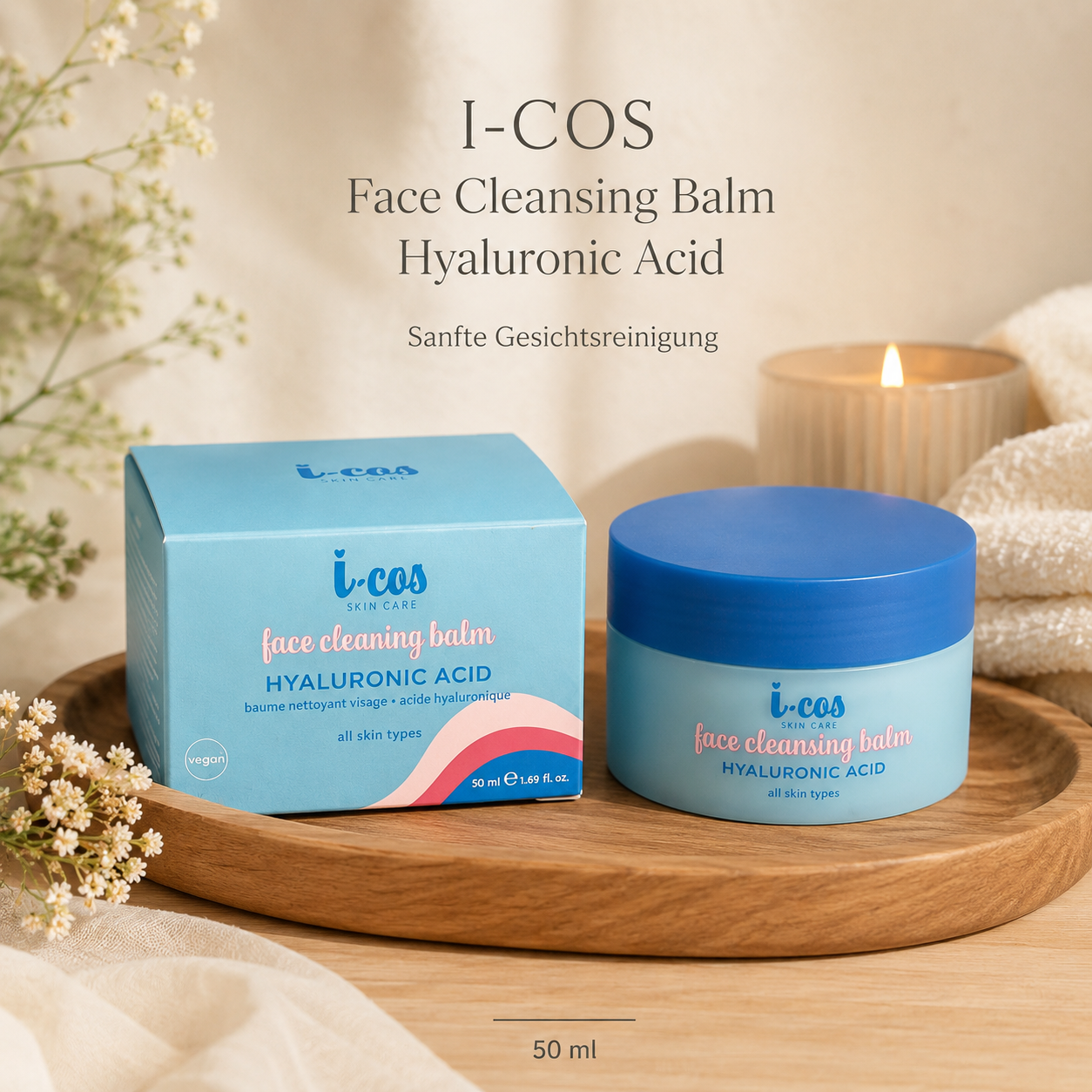 I-COS Face Cleansing Balm Hyaluronic Acid – 50 ml