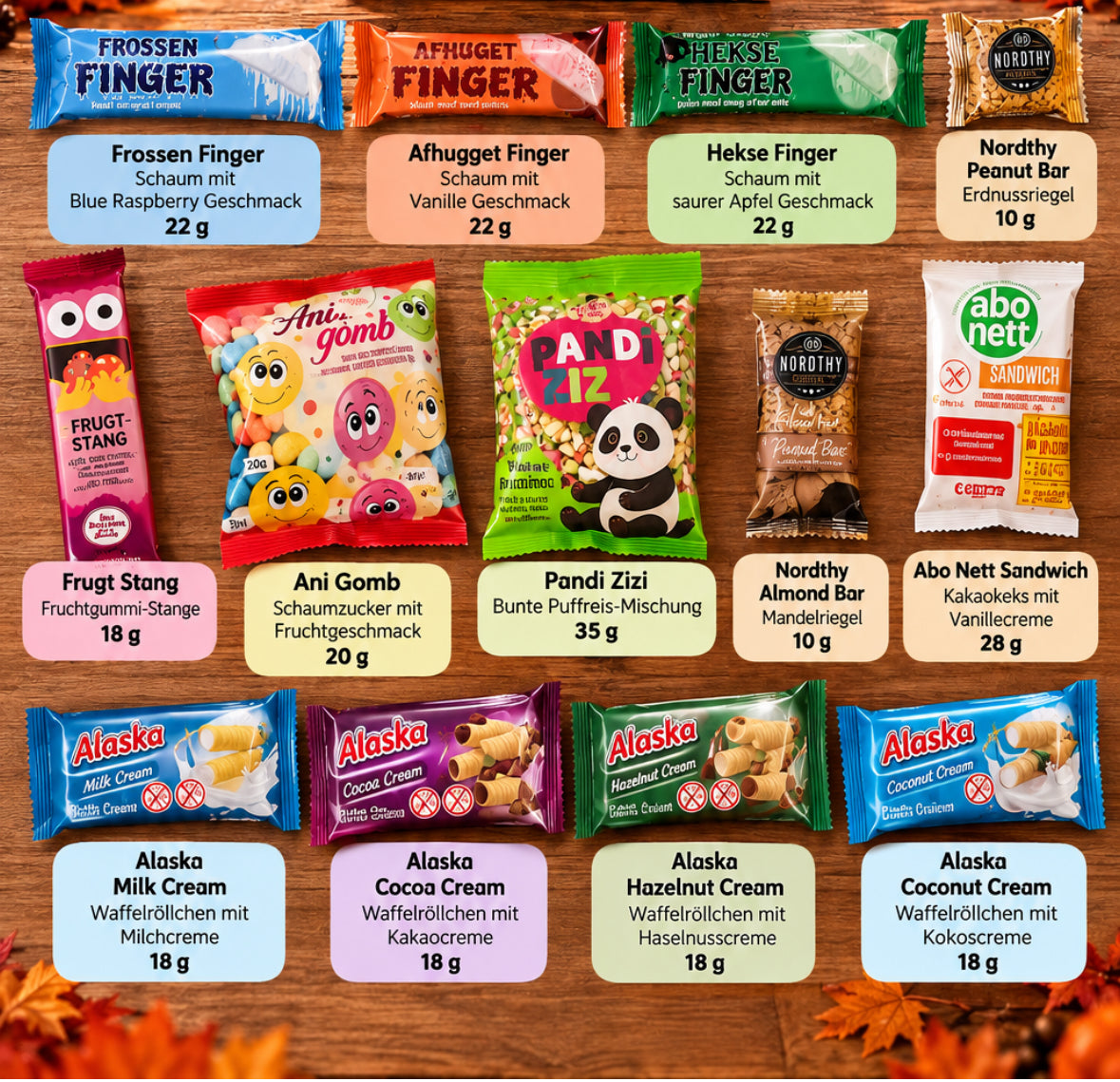 🎃 Halloween Candy Scoop Bag – LED-Tasche mit 28 Süßigkeiten - 4 Scoops