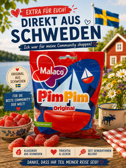 🇸🇪 Schwedische Malaco PimPim Original Fruchtgummi