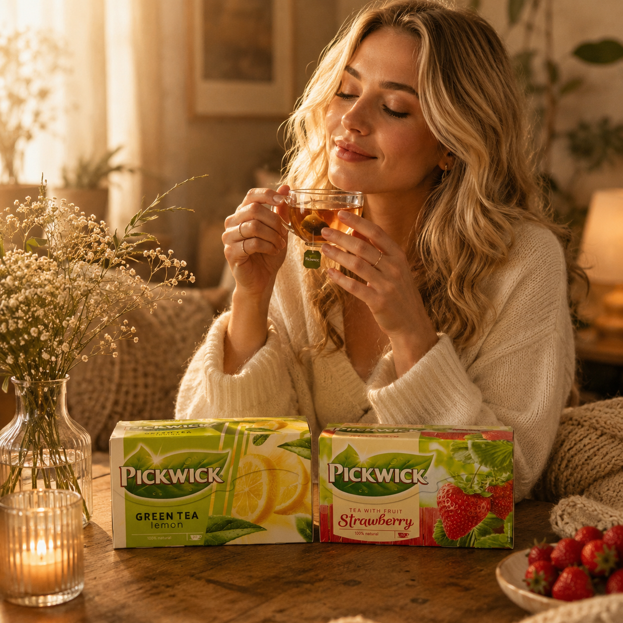 Pickwick Tee – Strawberry & Green Tea Lemon 🍓🍋