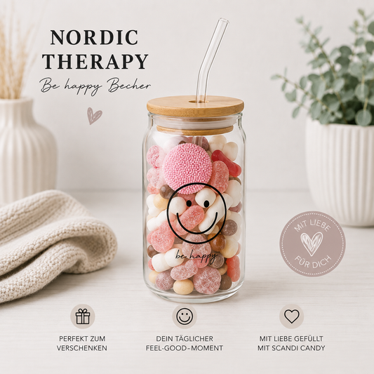 😊 Nordic Therapy „Be Happy Becher“ mit Scandi Candy