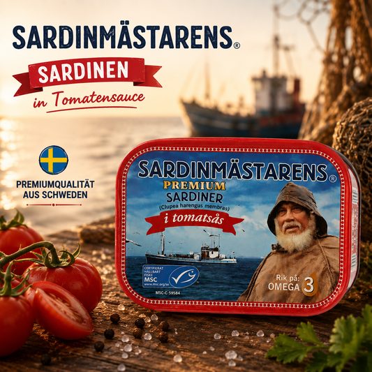 Sardinmästarens Premium Sardinen in Tomatensauce 100 g 🇸🇪🐟🍅