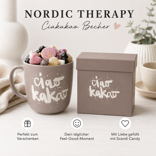 NORDIC THERAPY Candy Becher 🍬🤎
Ciao Kakao Geschenkbecher mit Candy-Füllung
