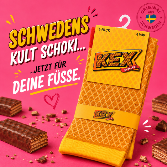 🇸🇪 Kex-Socken – Schwedens Kult-Schoki für deine Füße