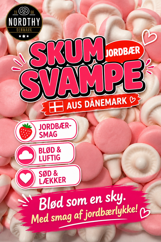 🍓 Skum Jordbær Svampe
