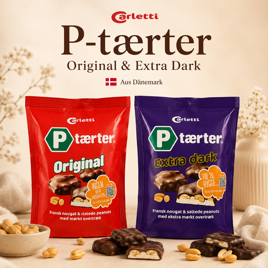 Carletti P-tærter – Original & Extra Dark 🇩🇰🍫🥜