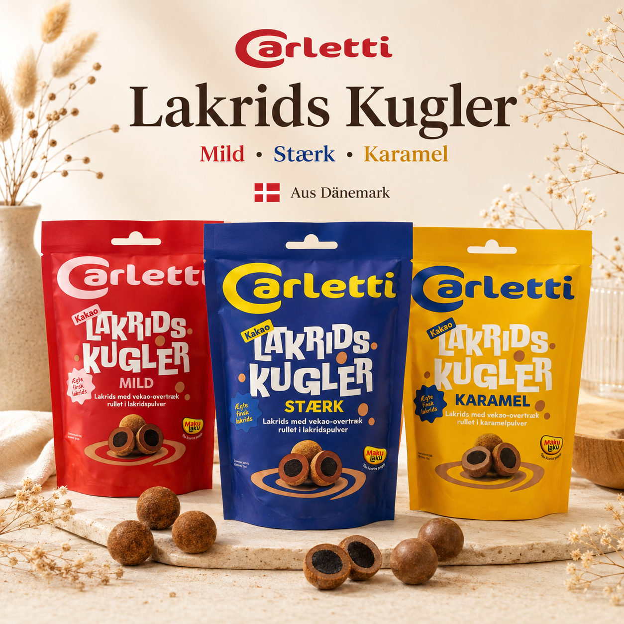 Carletti Lakrids Kugler – 115 g 🇩🇰🍫🖤
