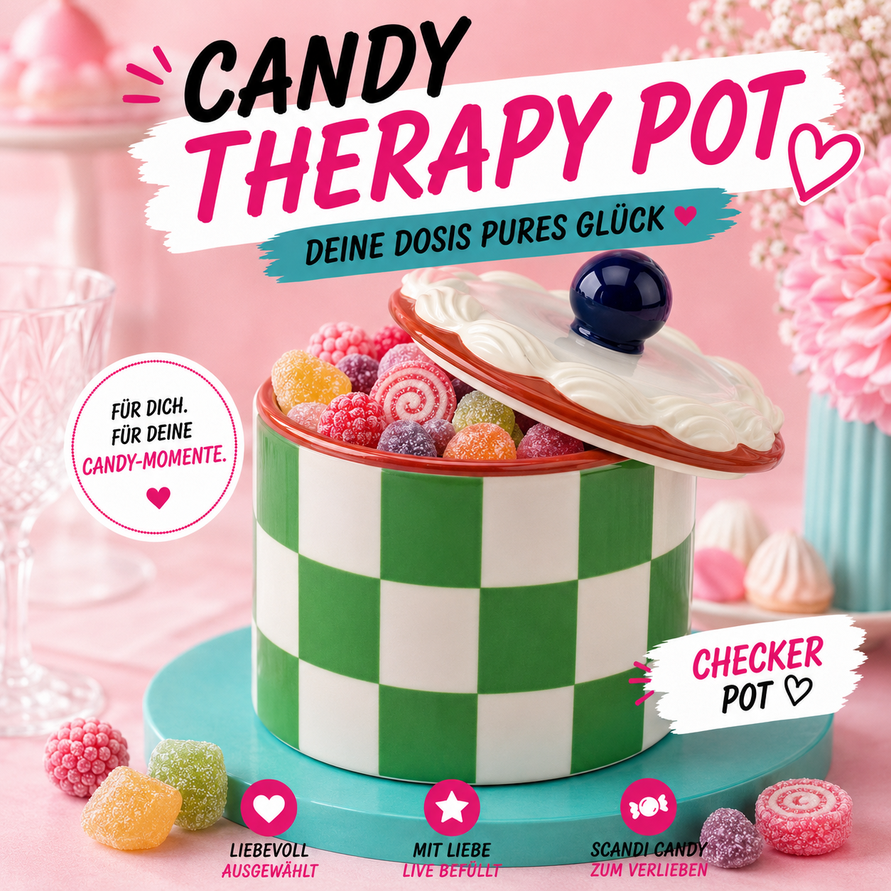 Candy Therapy – Scandi Candy Mix  Torte Dose Grün