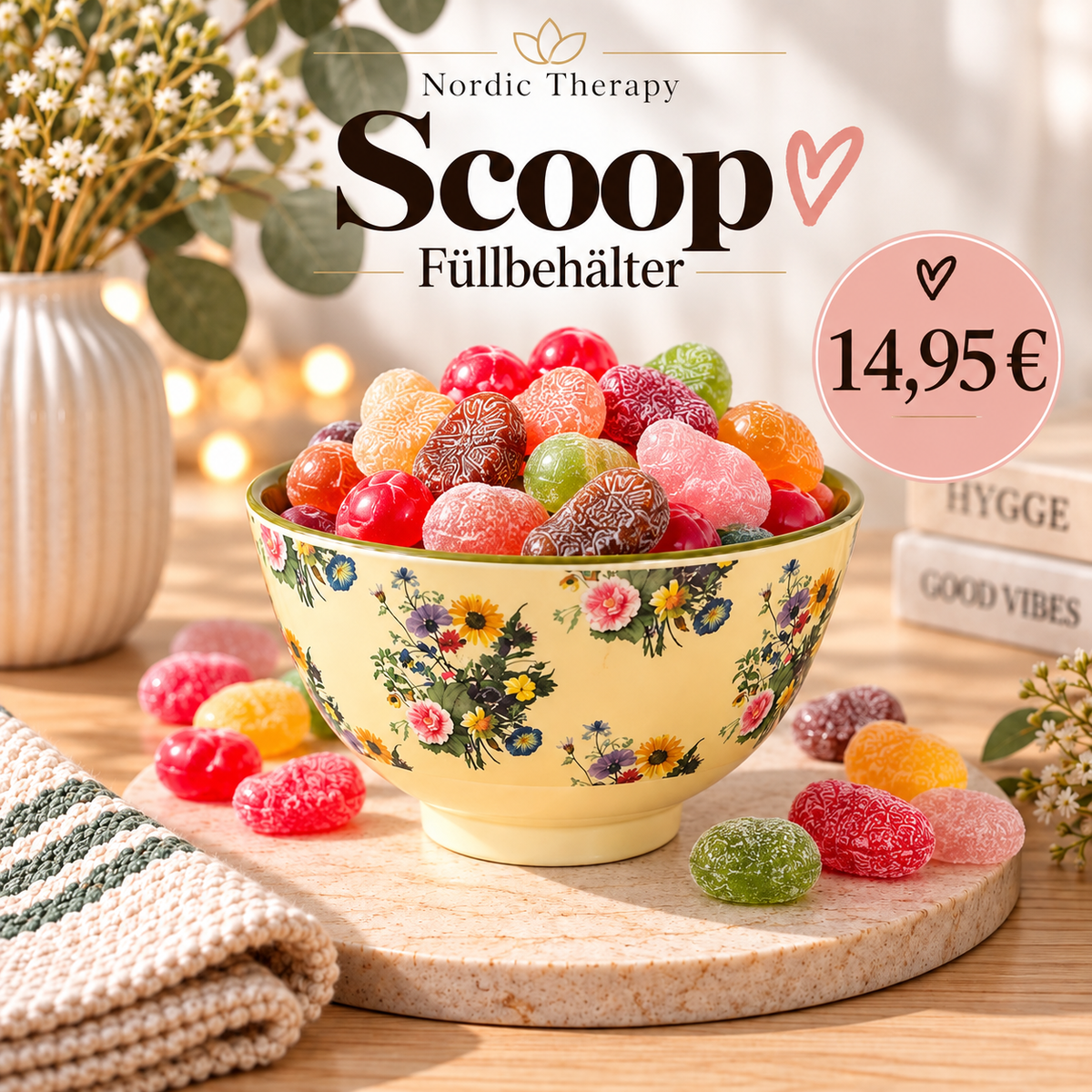 Nordic Therapy – Scandi Scoop Füllbehälter mit 1 Scoops Rice Schale Gesteck