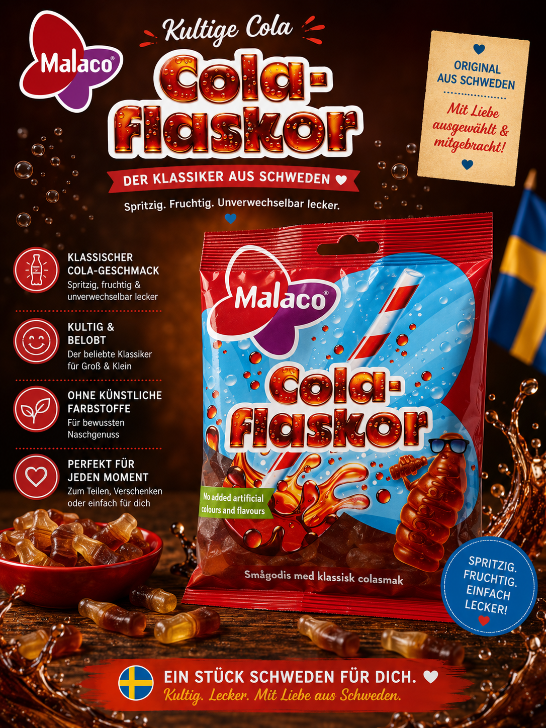 Malaco Cold-Flaskor 🇸🇪🥤