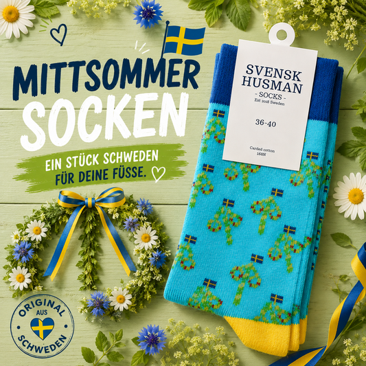 🇸🇪 Mittsommersocken – Ein Stück schwedische Tradition für deine Füße Gr 36-40