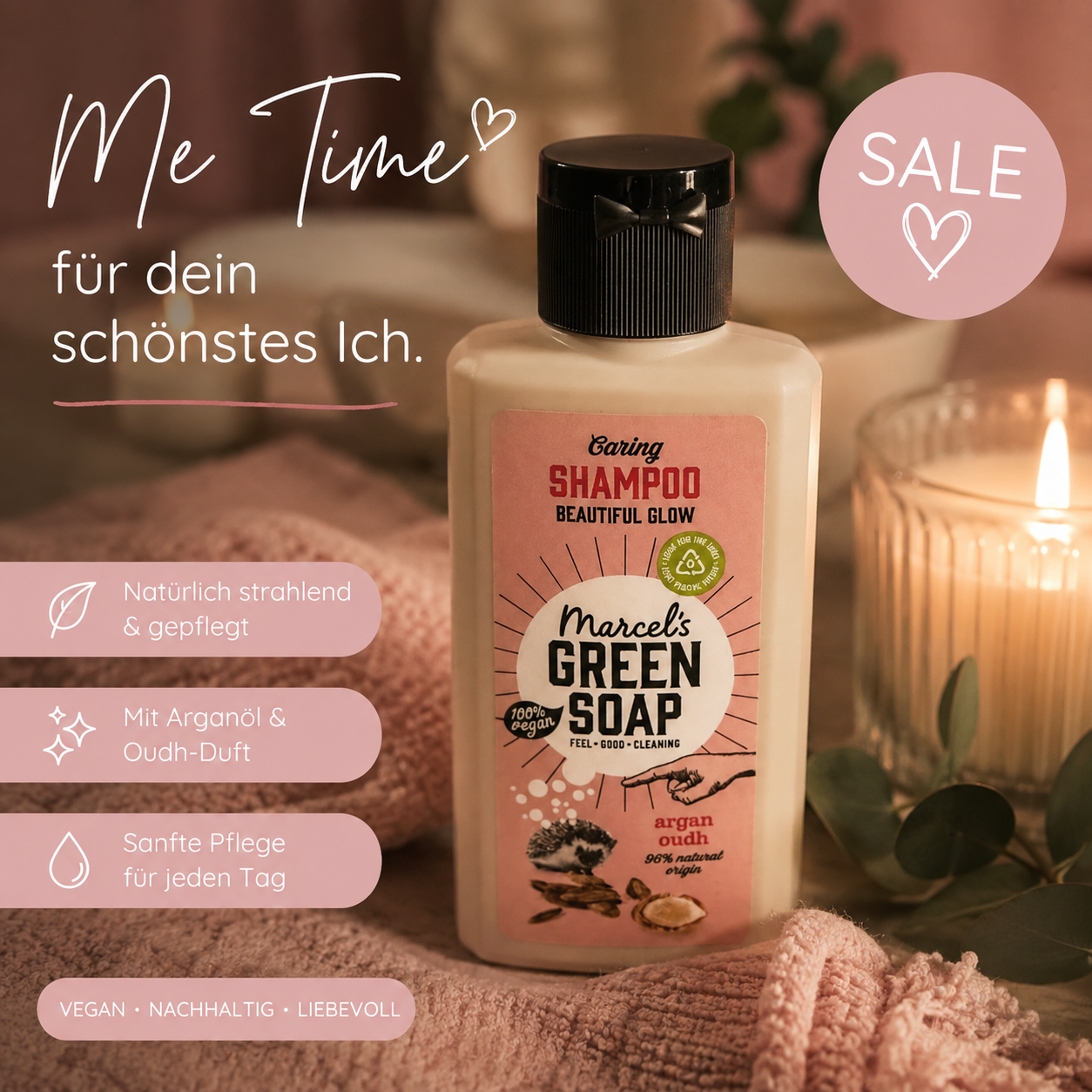 Marcel’s Green Soap Caring Shampoo Beautiful Glow Argan & Oudh – 100 ml