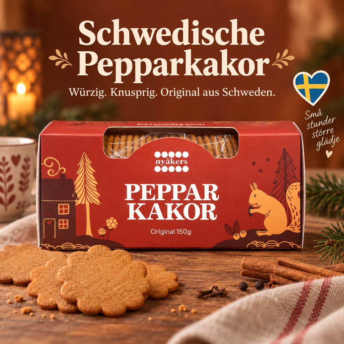 Nyåkers Pepparkakor Original – 150 g 🇸🇪