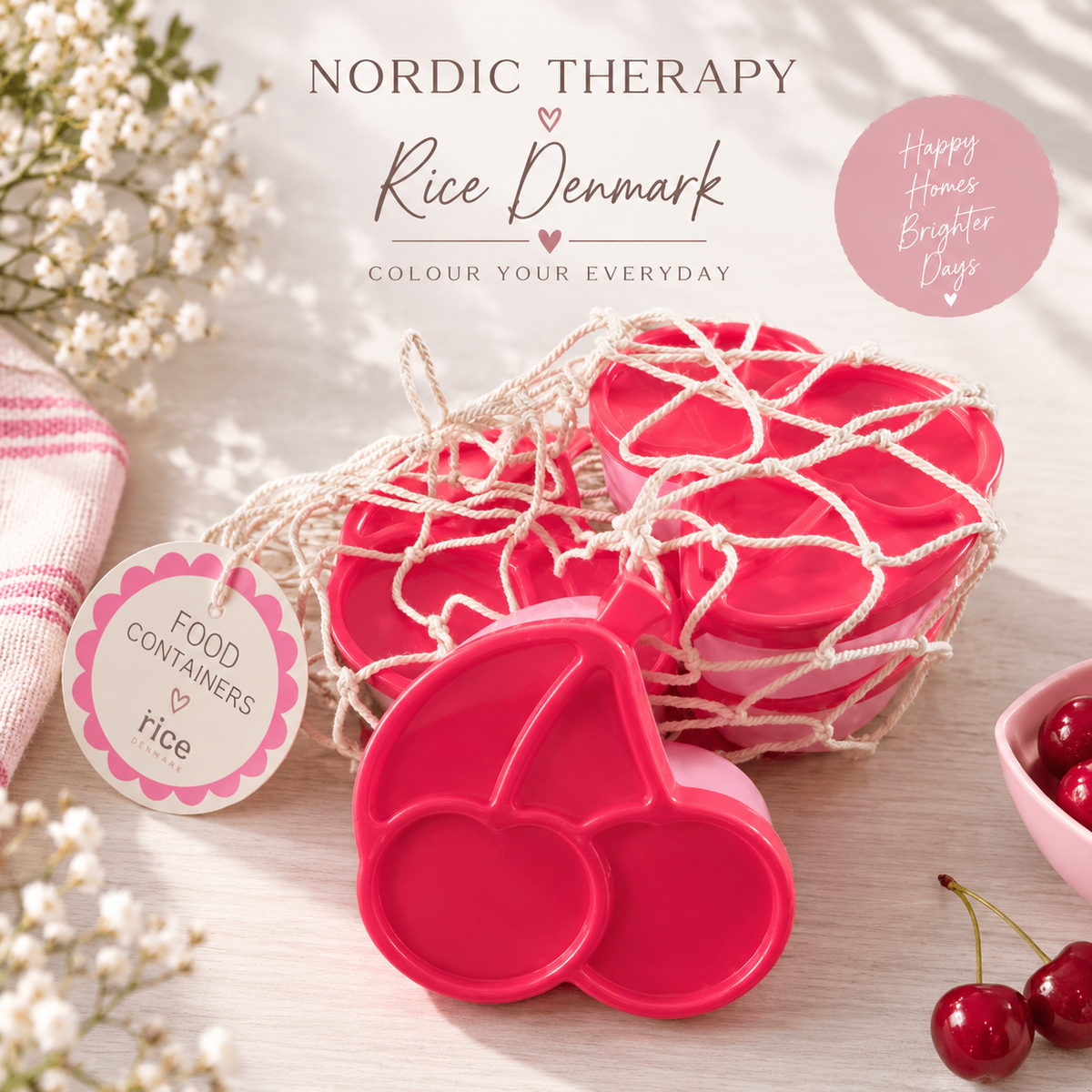🍒 RICE Denmark Food Containers – Cherry