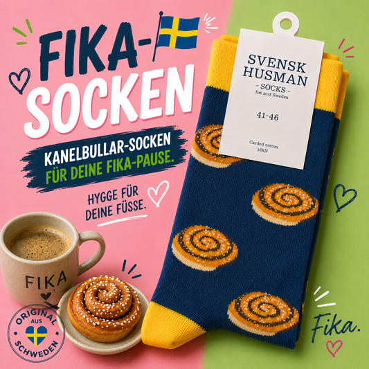 🇸🇪 Kanelbullar-Socken – Fika für deine Füße 36-46