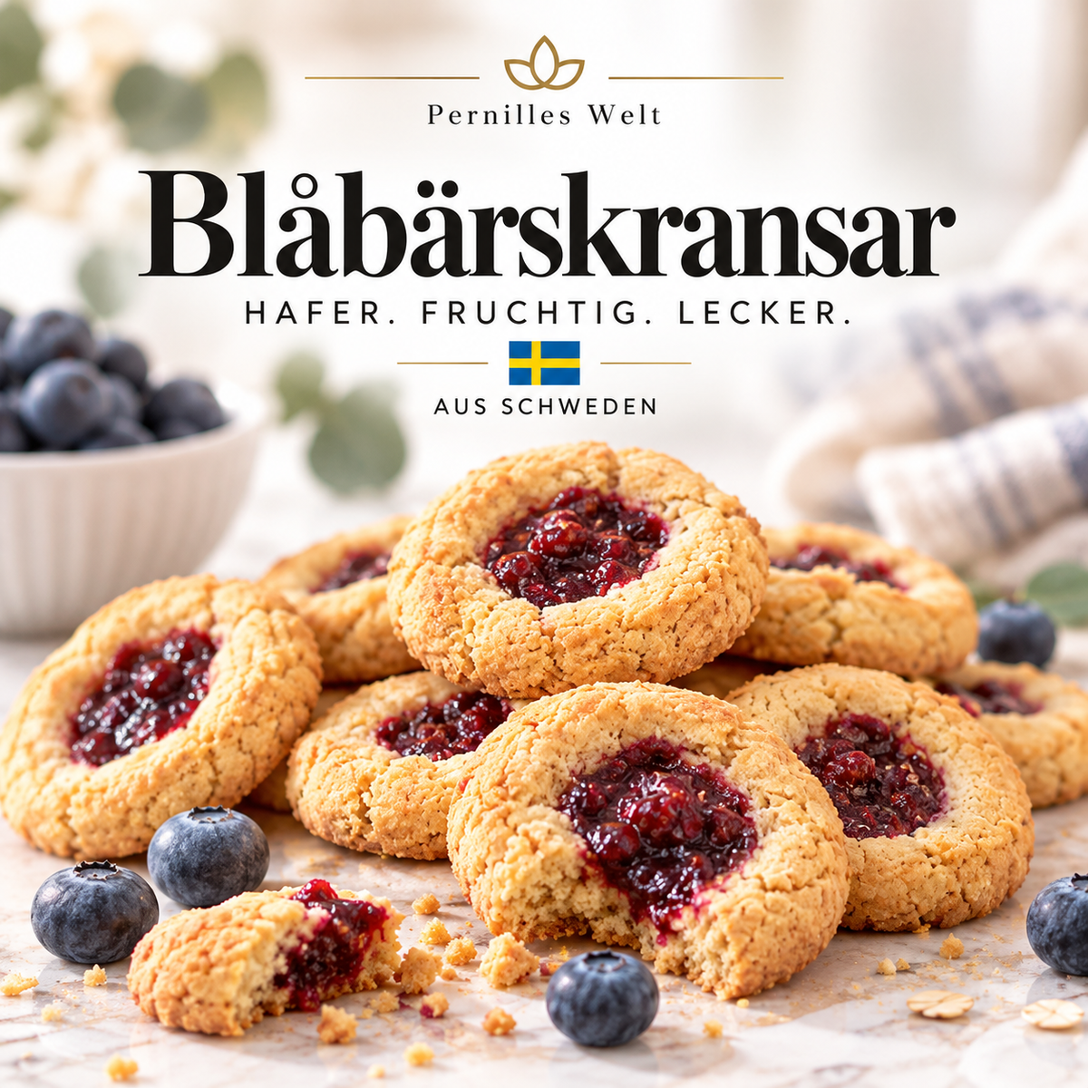Schwedische Blaubeer-Haferkekse, 100 g