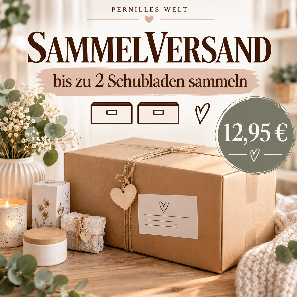 Sammelversand – bis zu 2 Schubladen
