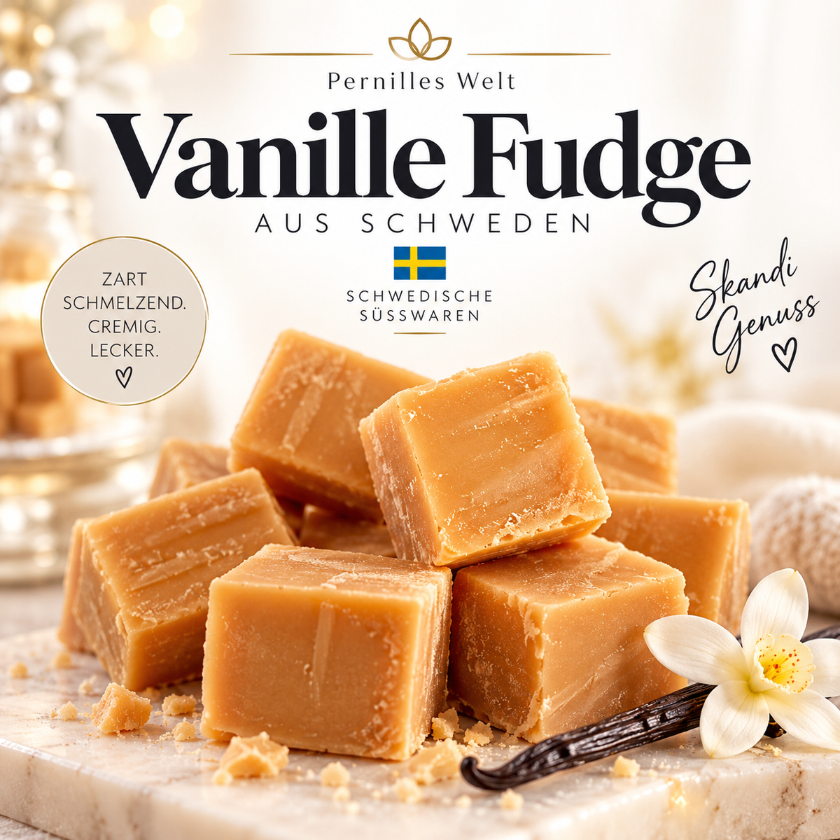 🇸🇪 Cloetta Vanilla Fudge – 100 g | Schwedischer Karamellgenuss mit Vanille 🤎