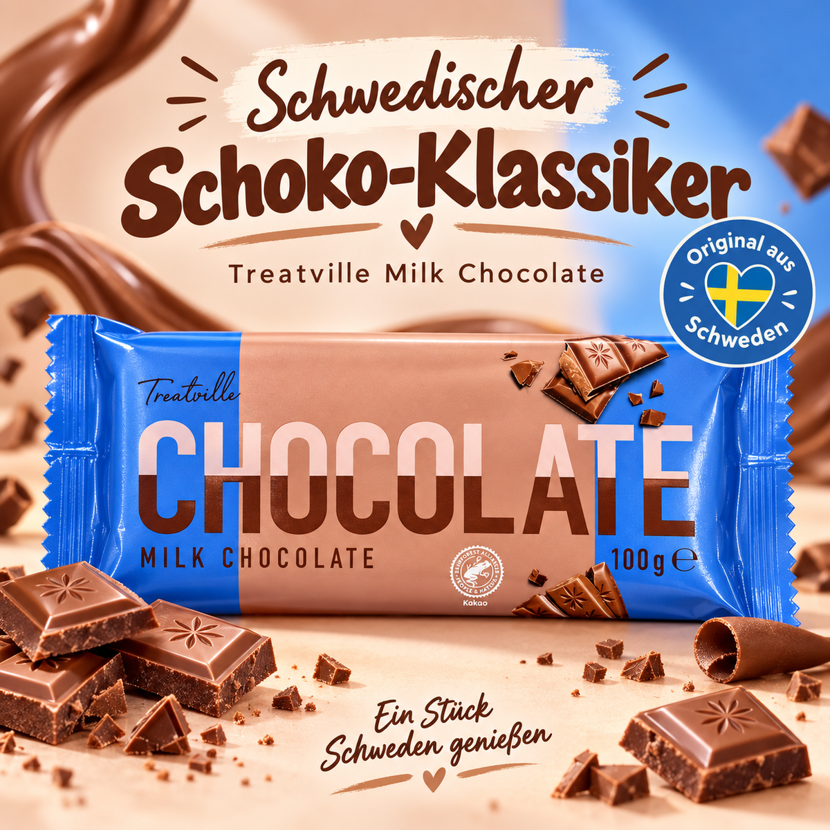 Treatville Milchschokolade – 100 g 🍫