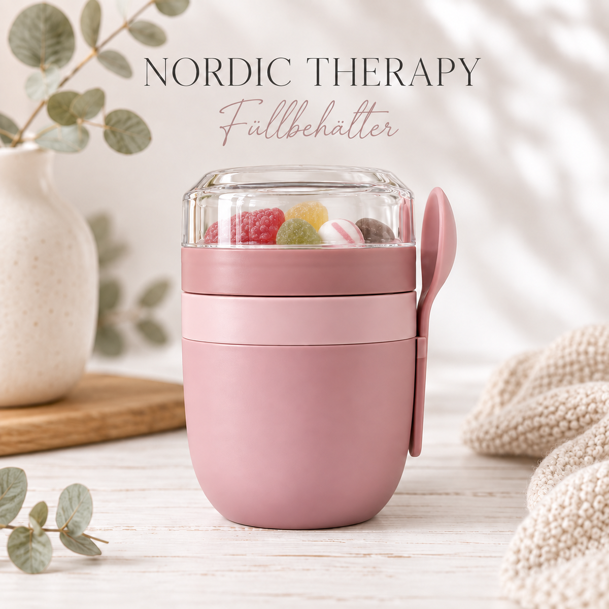 Nordic Therapy Füllbehälter mit Candy-Füllung 🍬 Puder Rosa