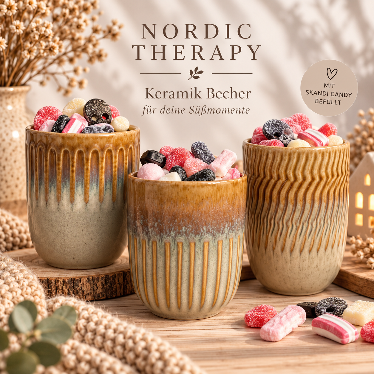 🍬 Nordic Therapy Keramik-Füllbehälter mit Scandi Candy