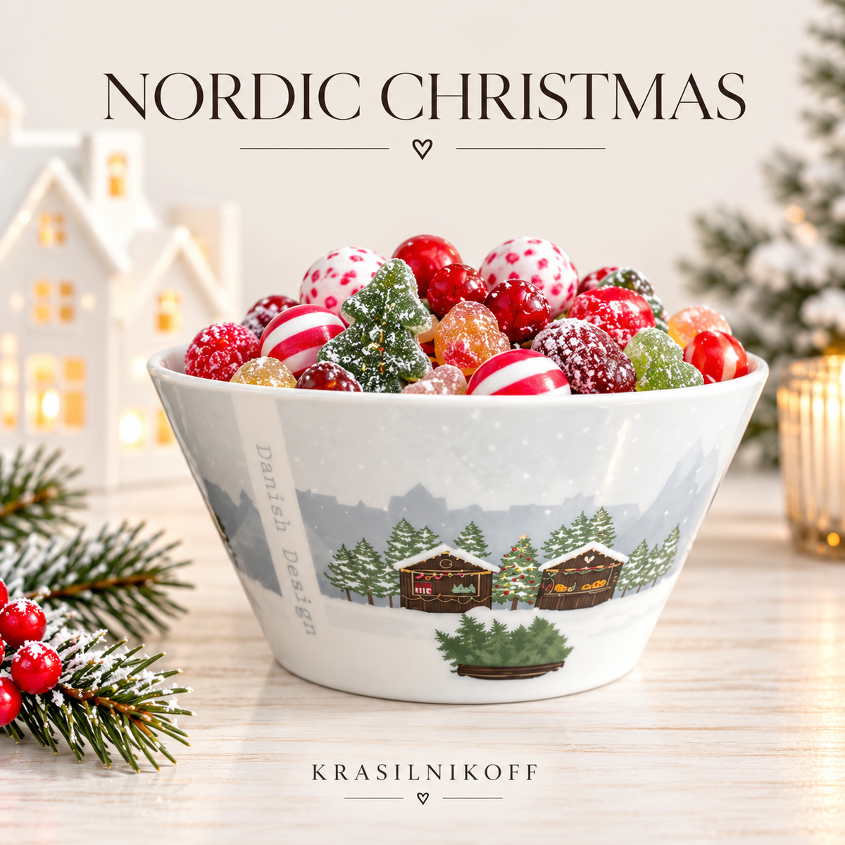 Nordic Christmas – Krassilnikoff Candy Bowl 🎄 Weihnachtsmarkt