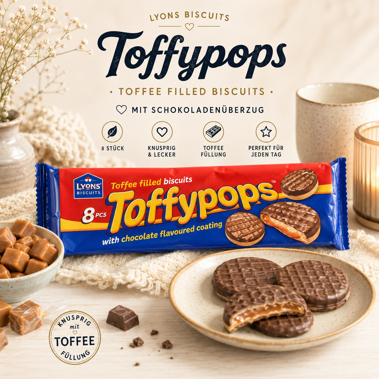 Lyons Biscuits Toffypops – 8 Stück 🍪🍫