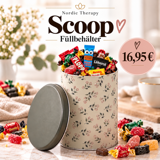 Nordic Therapy – Scandi Scoop Füllbehälter mit 1 Scoops Runde Dose