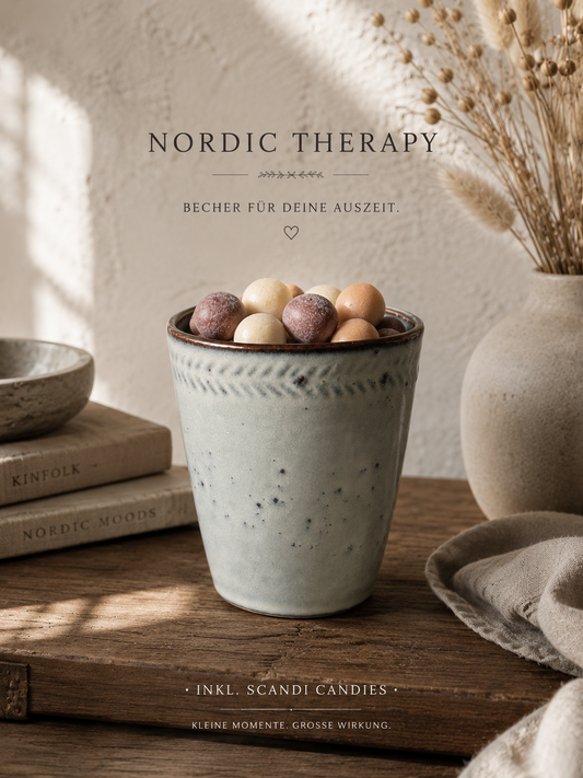 Nordic Therapy Becher inkl. Scandi Candies in Grau