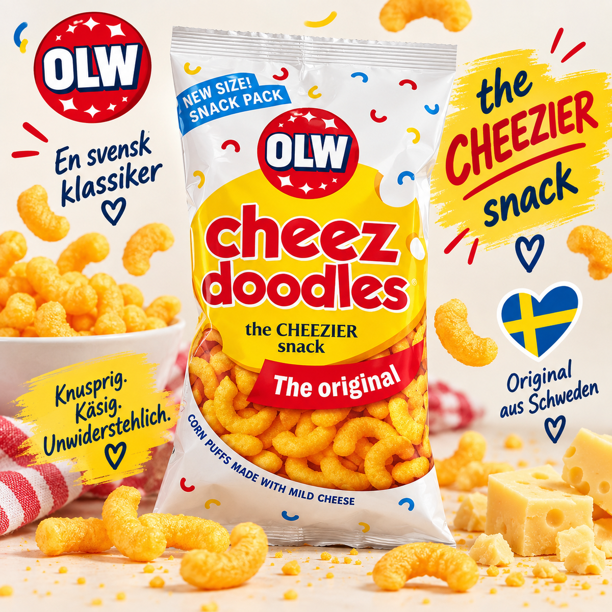 OLW Cheez Doodles Original 🇸🇪🧀