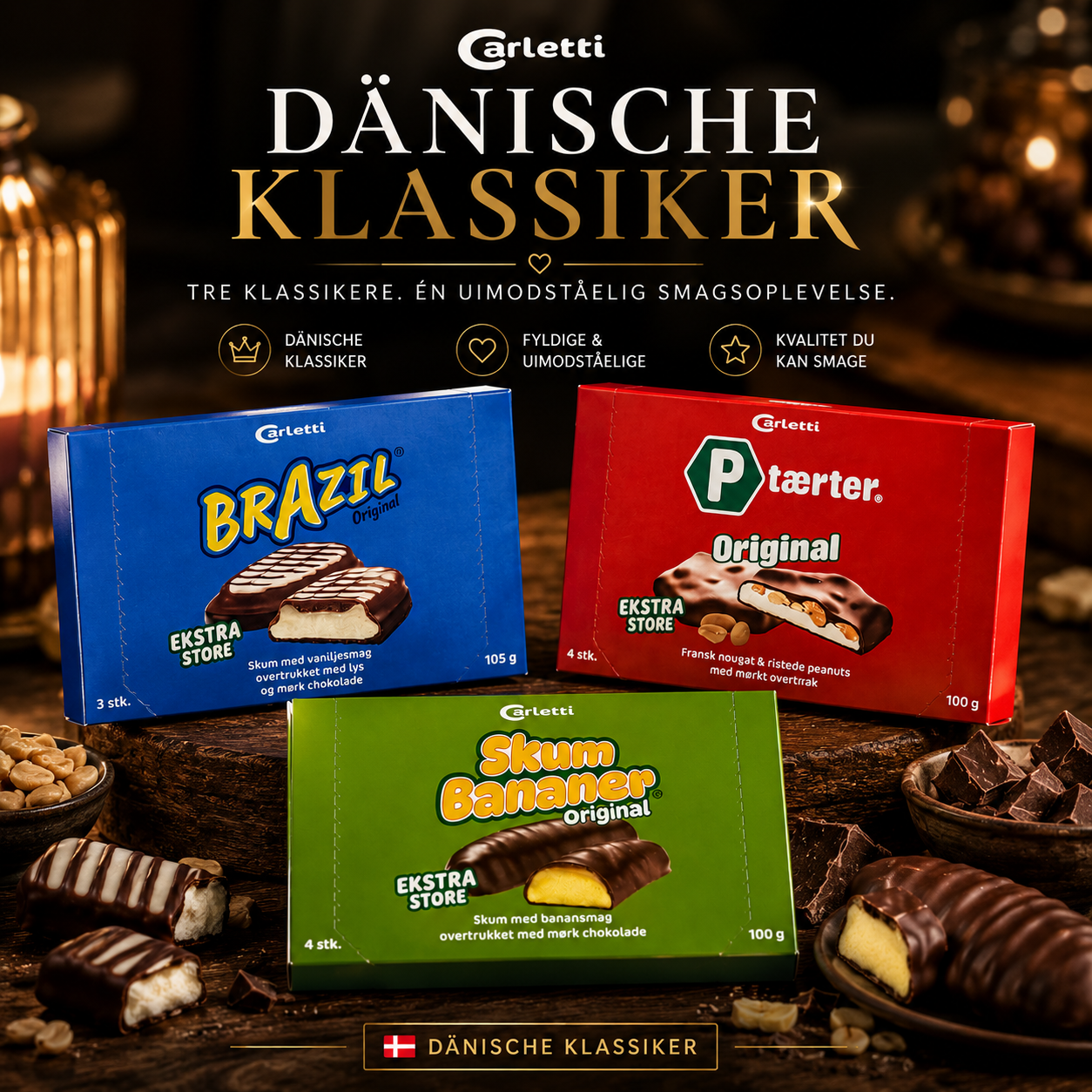 Carletti Dänische Klassiker – 3er Schoko-Set 🇩🇰🍫