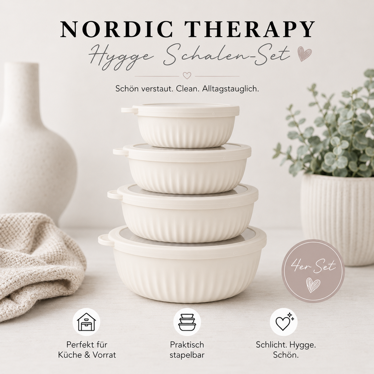 Nordic Therapy – Vorratsdosen Set 🤍 Creme