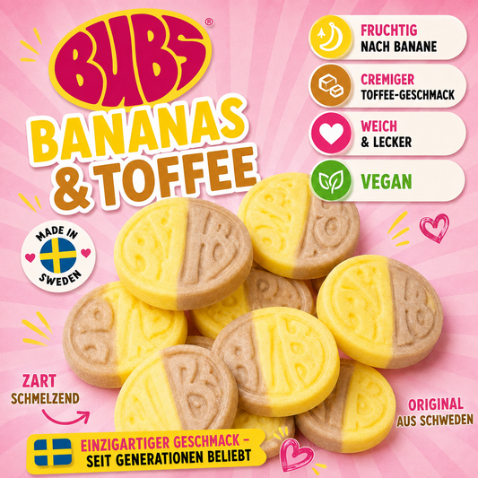 🇸🇪 BUBS Banana & Toffee - Vegan