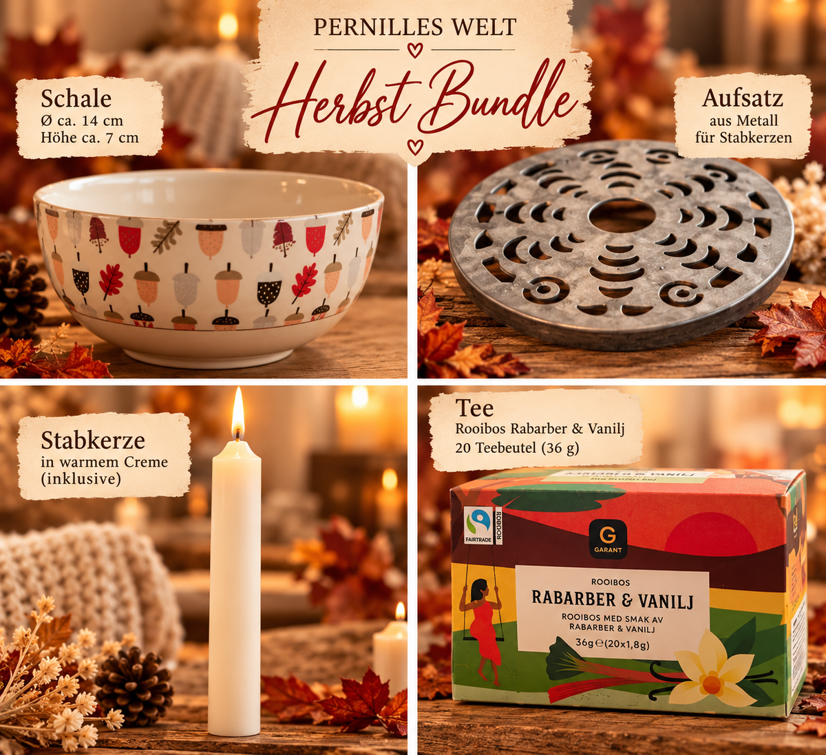 🍂 Herbst Bundle – Scandi Hygge fürs Badezimmer | 4-teilig (Kopie)