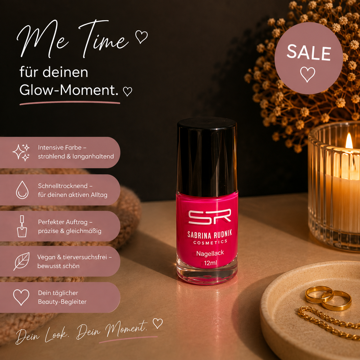 💖 Sabrina Rudnik Cosmetics Nagellack – Pink, 12 ml