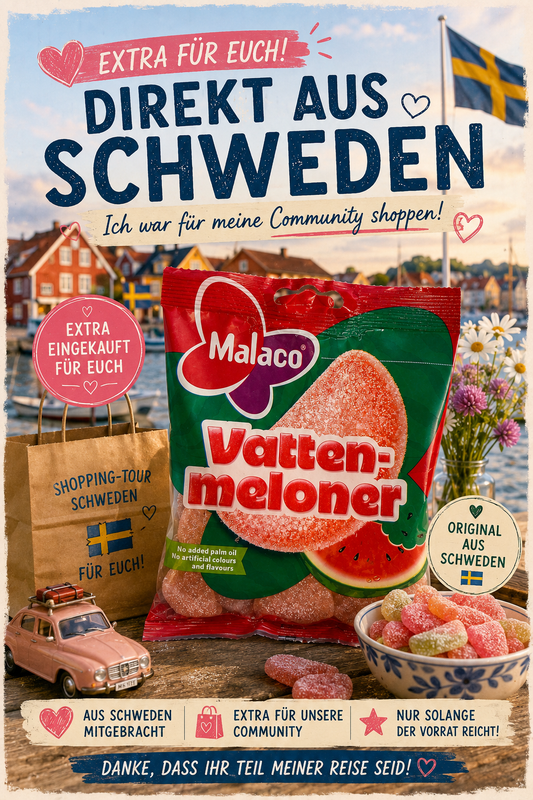 🇸🇪 Schwedische Wassermelonen-Gummibonbons 🍉