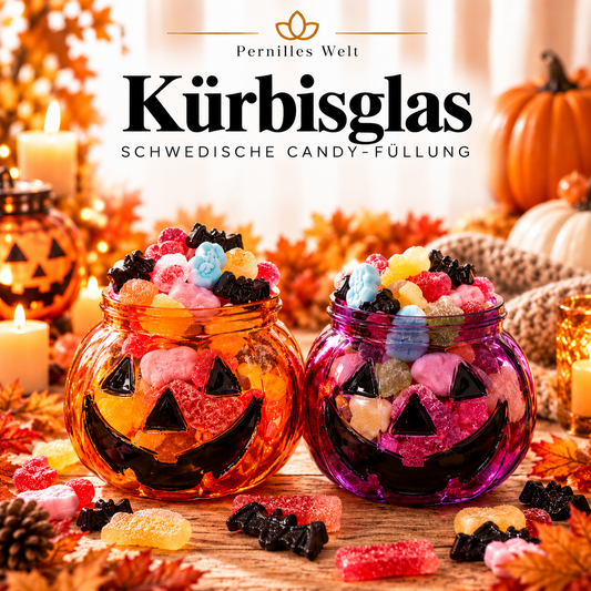 🎃 Kürbisglas mit schwedischer Candy-Füllung orange oder lila