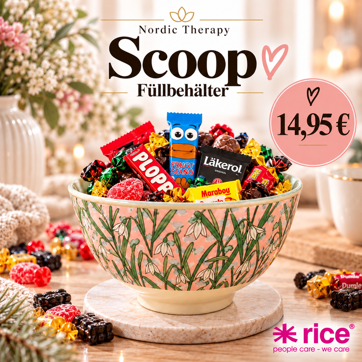 Nordic Therapy – Scandi Scoop Füllbehälter mit 1 Scoops Rice Schale Maiglöckchen